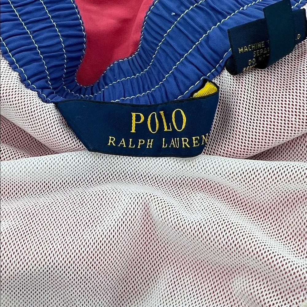 Polo by Ralph Lauren Men's Coral Swim Shorts activewear beach pool‎ nylon S